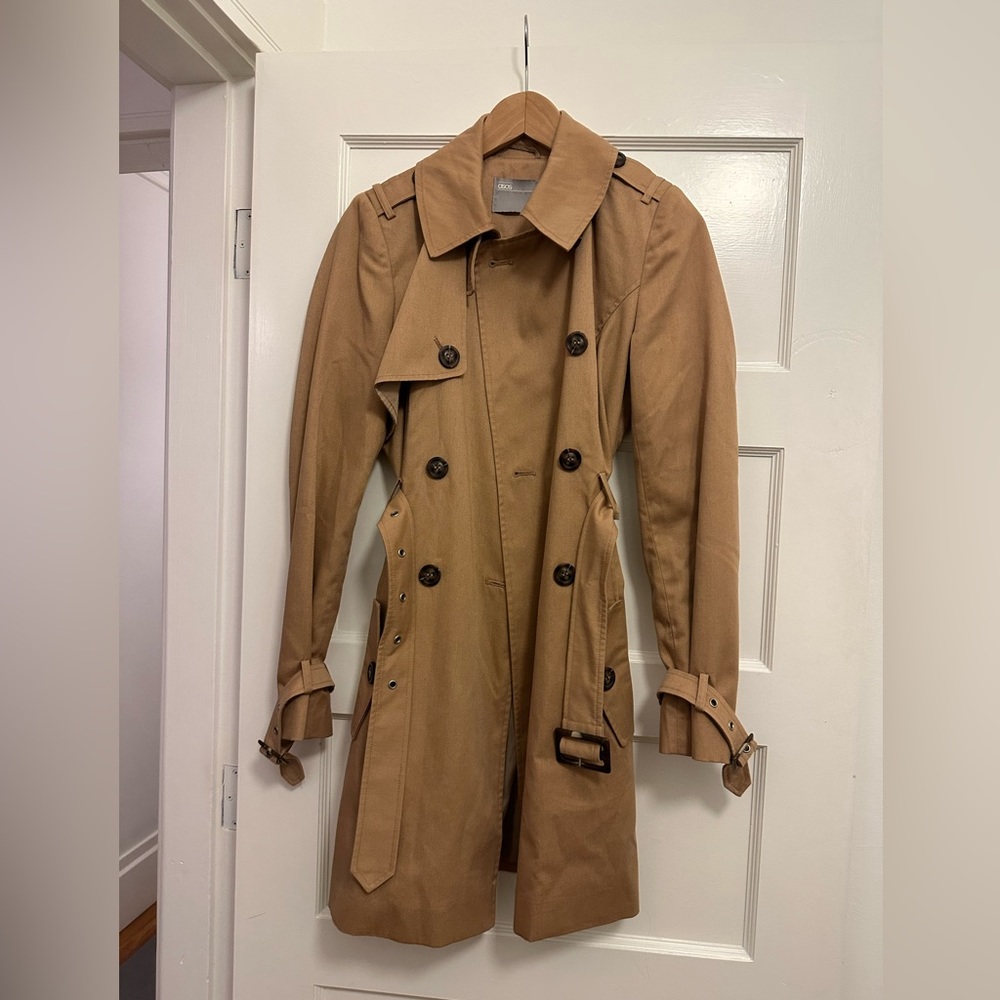 ASOS tan trench coat size 4